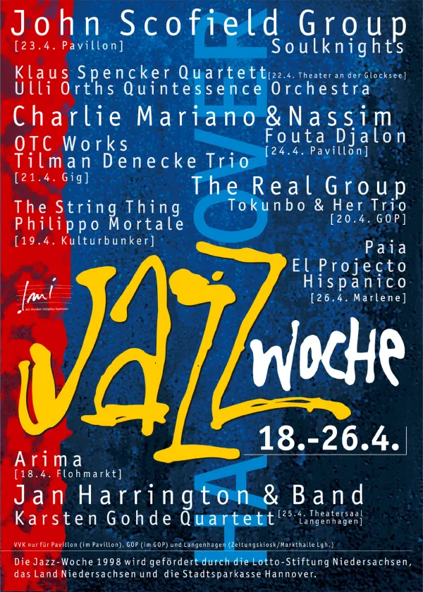 Das Plakat zur Jazzwoche Hannover 1996